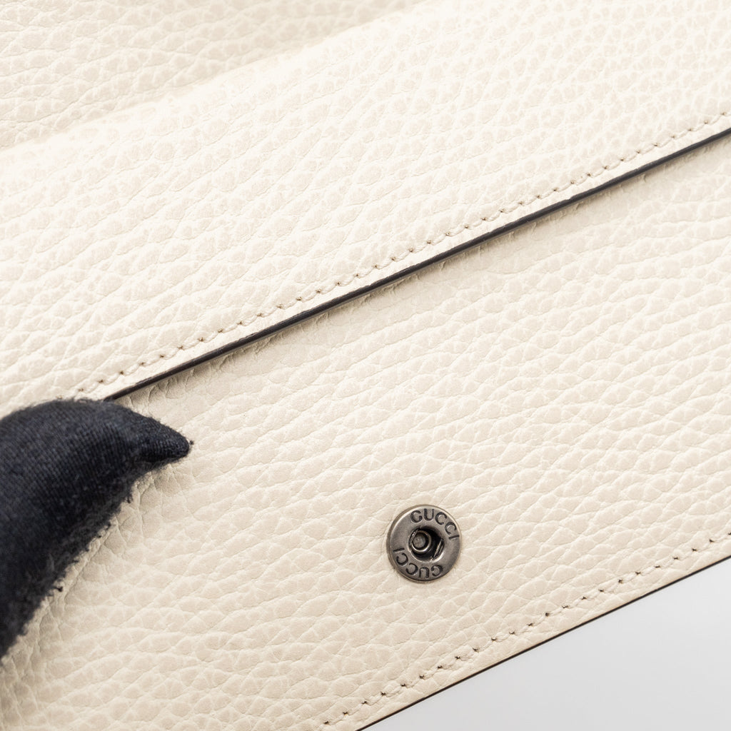 GUCCI SUPER MINI DIONYSUS CALFSKIN WHITE RUTHENIUM SHW