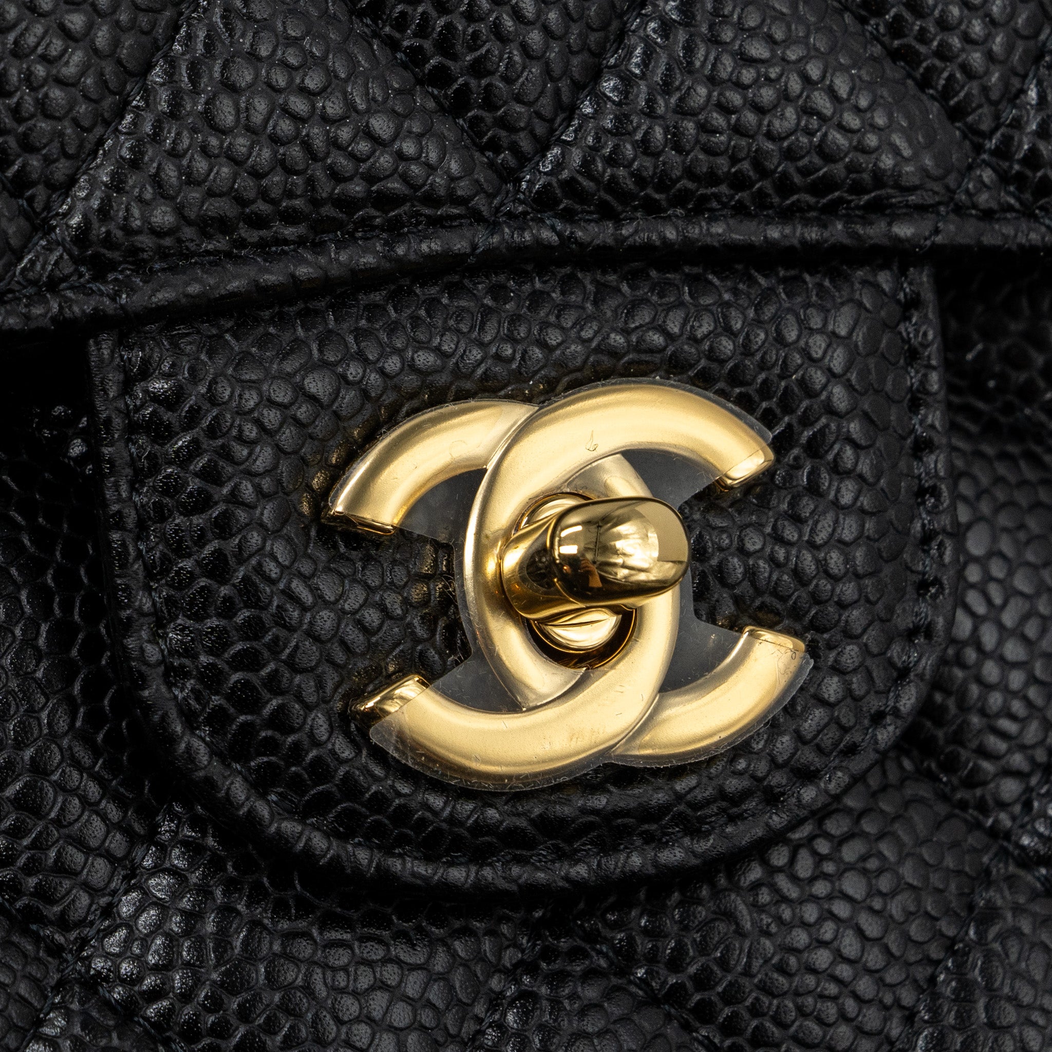 CHANEL SMALL CLASSIC DOUBLE FLAP BAG CAVIAR BLACK GHW