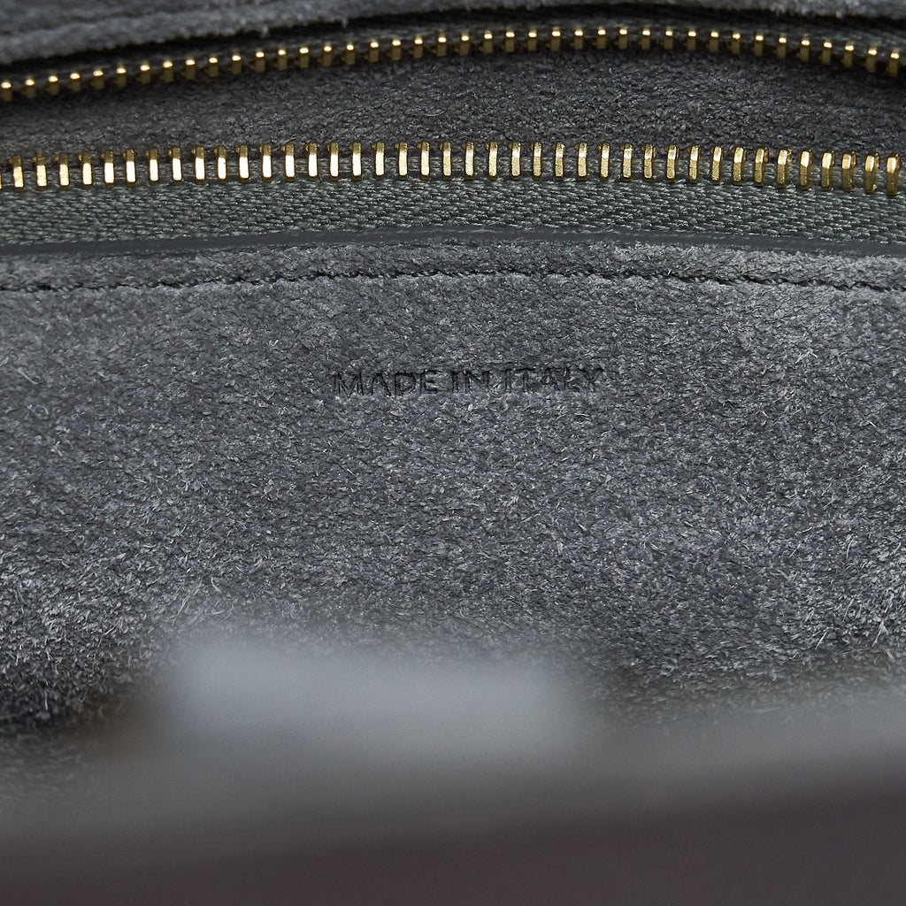 CELINE SMALL SANGLE BUCKET BAG GREY GHW