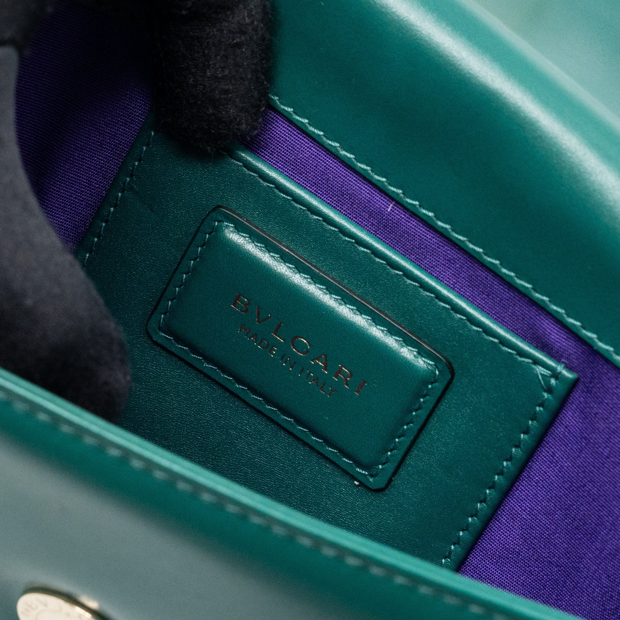 BVLGARI SERPENTI FOREVER CHAIN BAG CALFSKIN GREEN LGHW