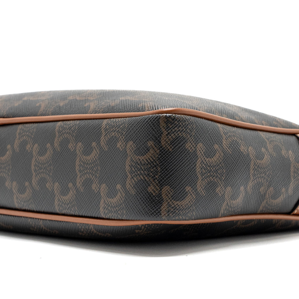 CELINE PATAPANS BAG TRIOMPHE CANVAS/LEATHER BROWN GHW