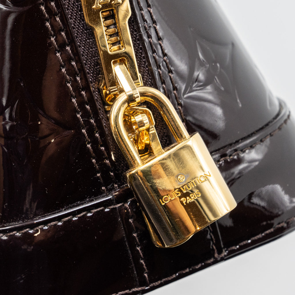 LOUIS VUITTON ALMA BB PATENT AMARANTE GHW