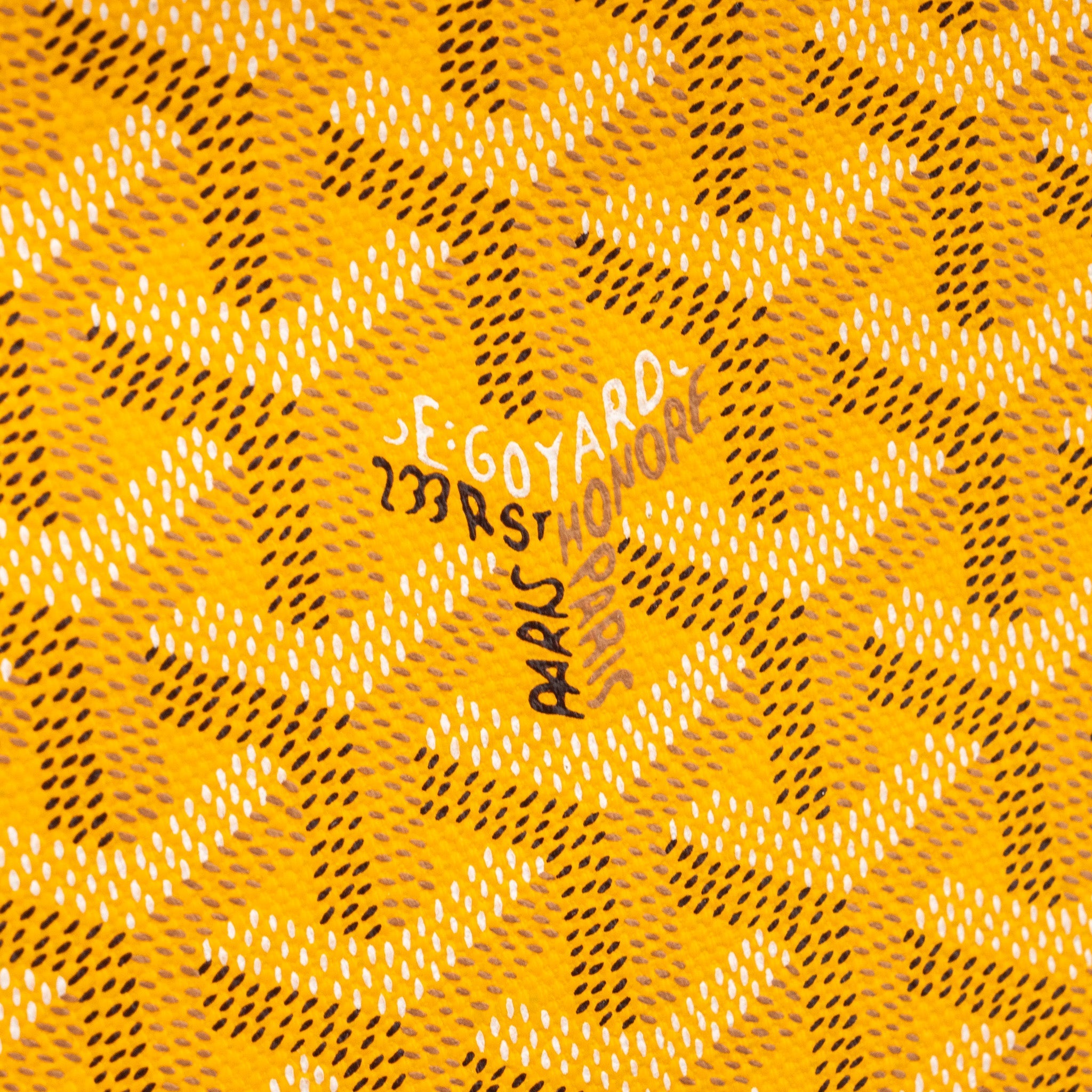 GOYARD CLUTCH BAG CANVAS YELLOW SHW