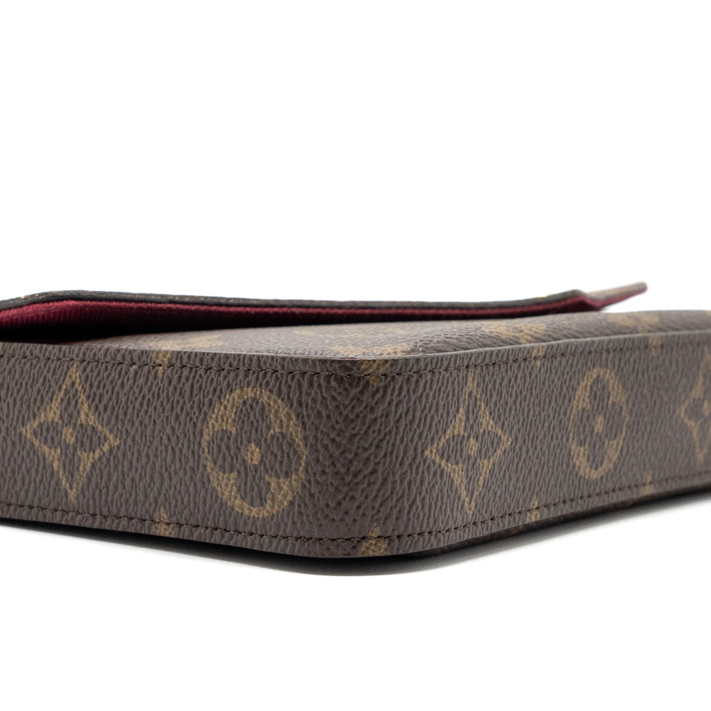 LOUIS VUITTON FELICIE POCHETTE MONOGRAM CANVAS / RED GHW