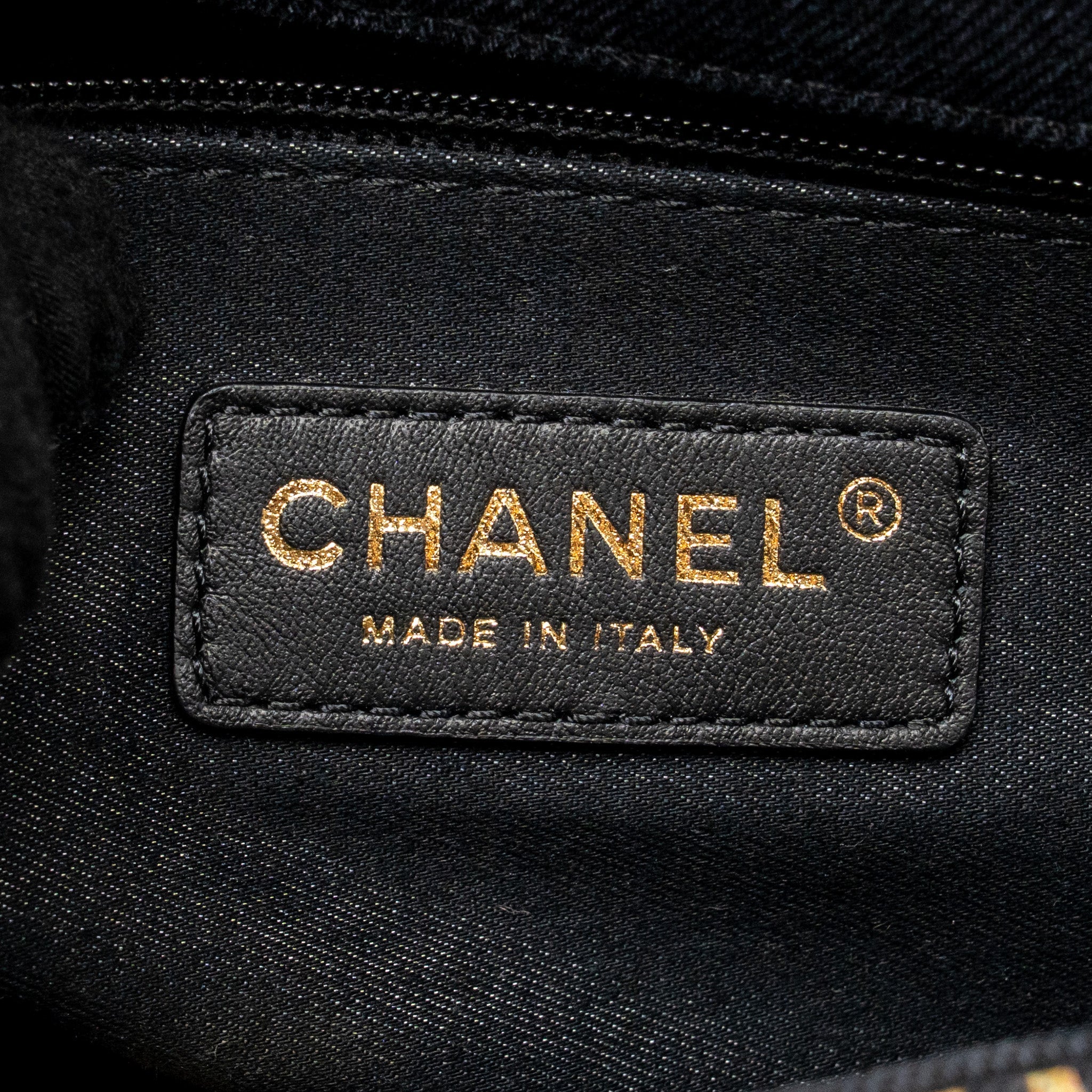 CHANEL LARGE MOOD FLAP BAG DENIM BLACK/MULTICOLOUR GHW (MICROCHIP)