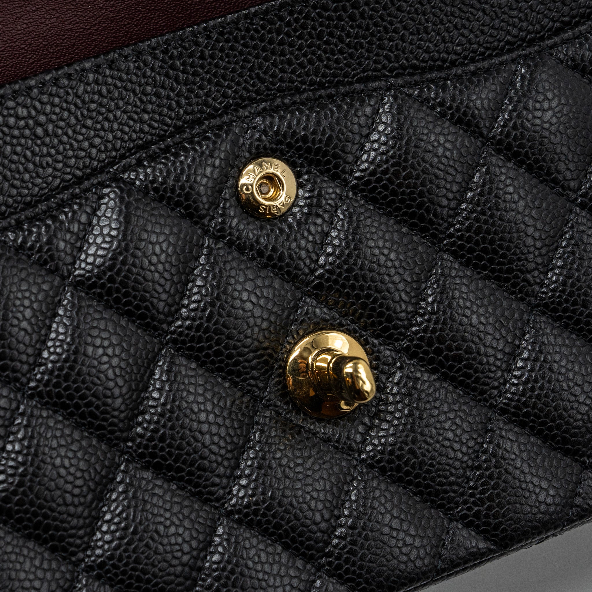 CHANEL SMALL CLASSIC DOUBLE FLAP BAG CAVIAR BLACK GHW