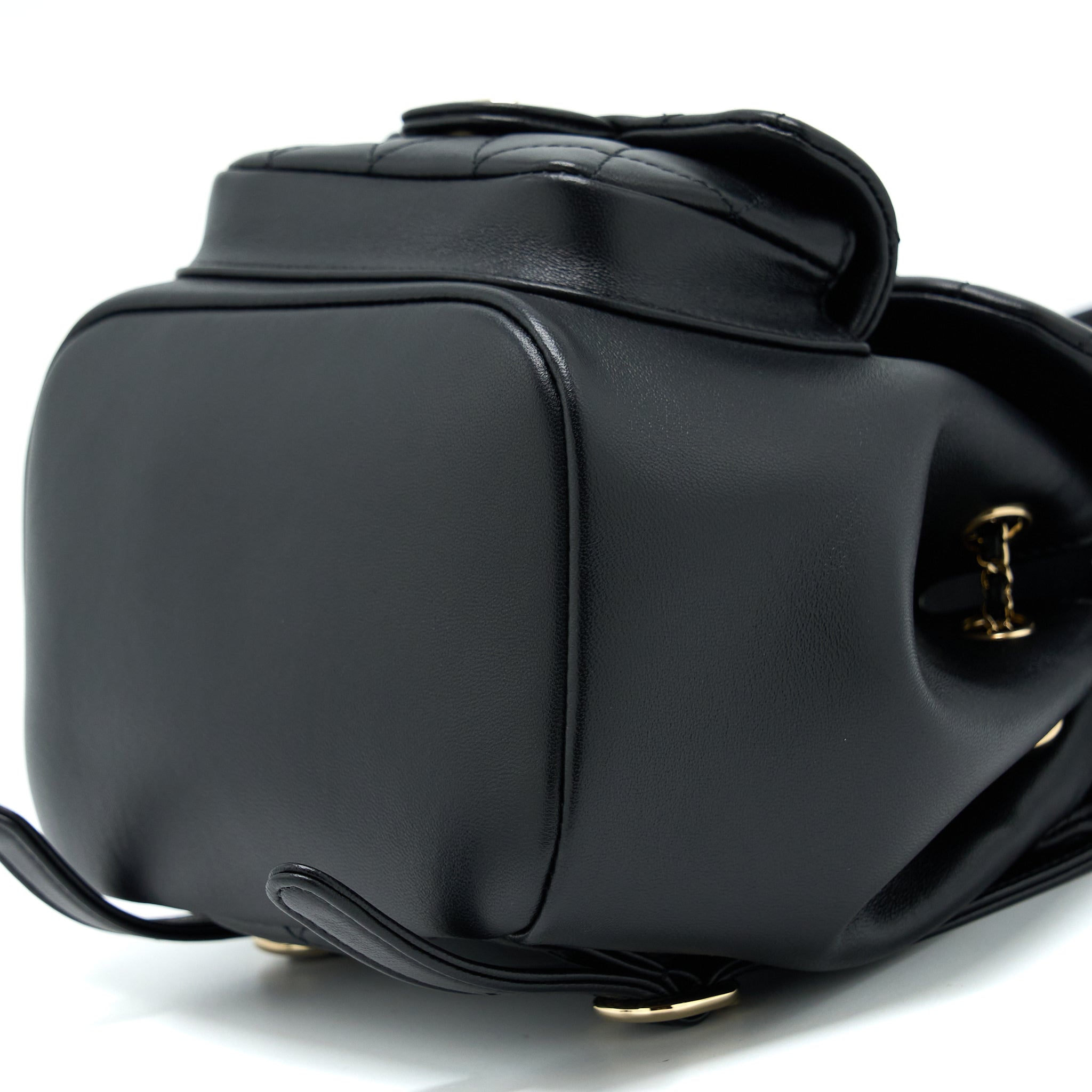 CHANEL DUMA MINI BACKPACK LAMBSKIN BLACK LGHW (MICROCHIP)