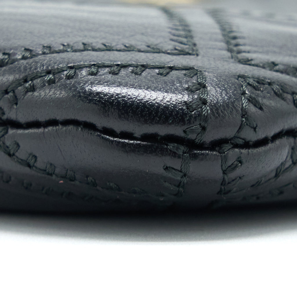CHANEL QUILTED POUCH WITH TASSEL BLACK LGHW