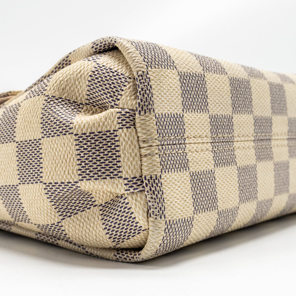 LOUIS VUITTON CROISETTE DAMIER AZUR CANVAS WHITE GHW
