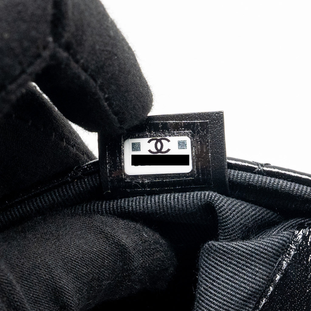 CHANEL 24S MINI 31 CLUTCH SHINY LAMBSKIN BLACK LGHW (MICROCHIP)