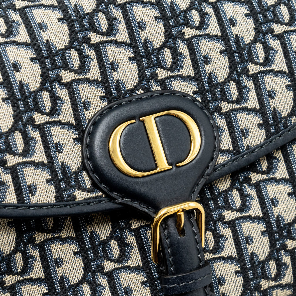 DIOR BOBBY BAG BLUE DIOR OBLIQUE JACQUARD GHW