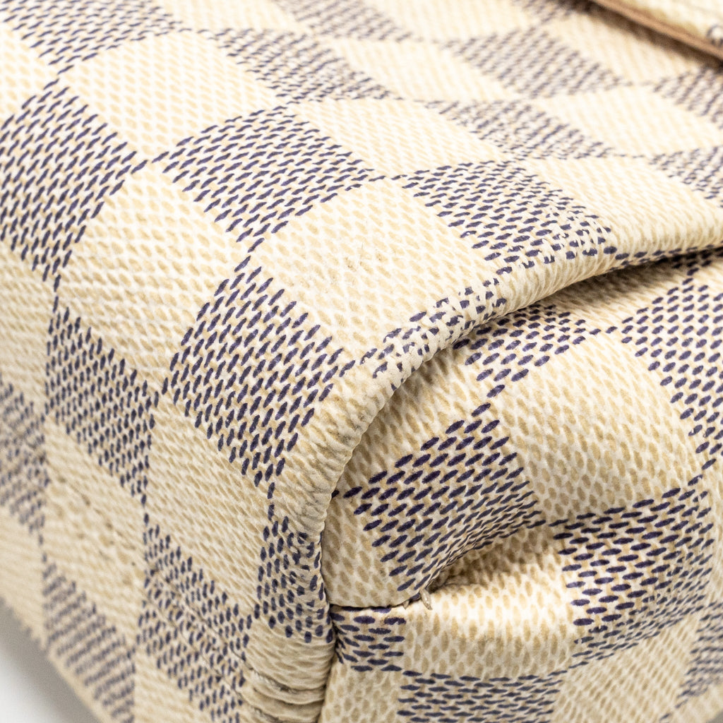 LOUIS VUITTON CROISETTE DAMIER AZUR CANVAS WHITE GHW