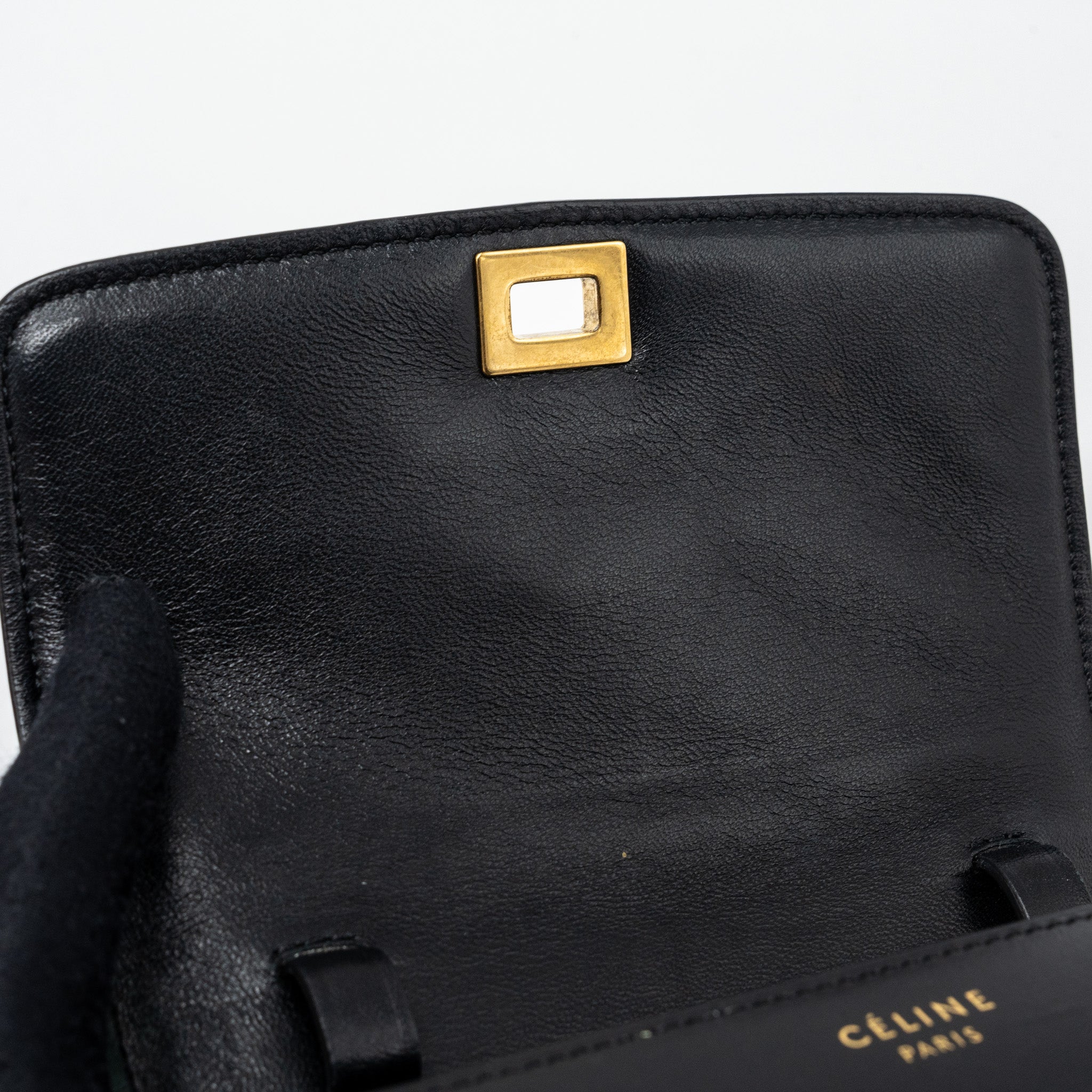 CELINE MINI CLASSIC BOX BAG CALFSKIN BLACK GHW