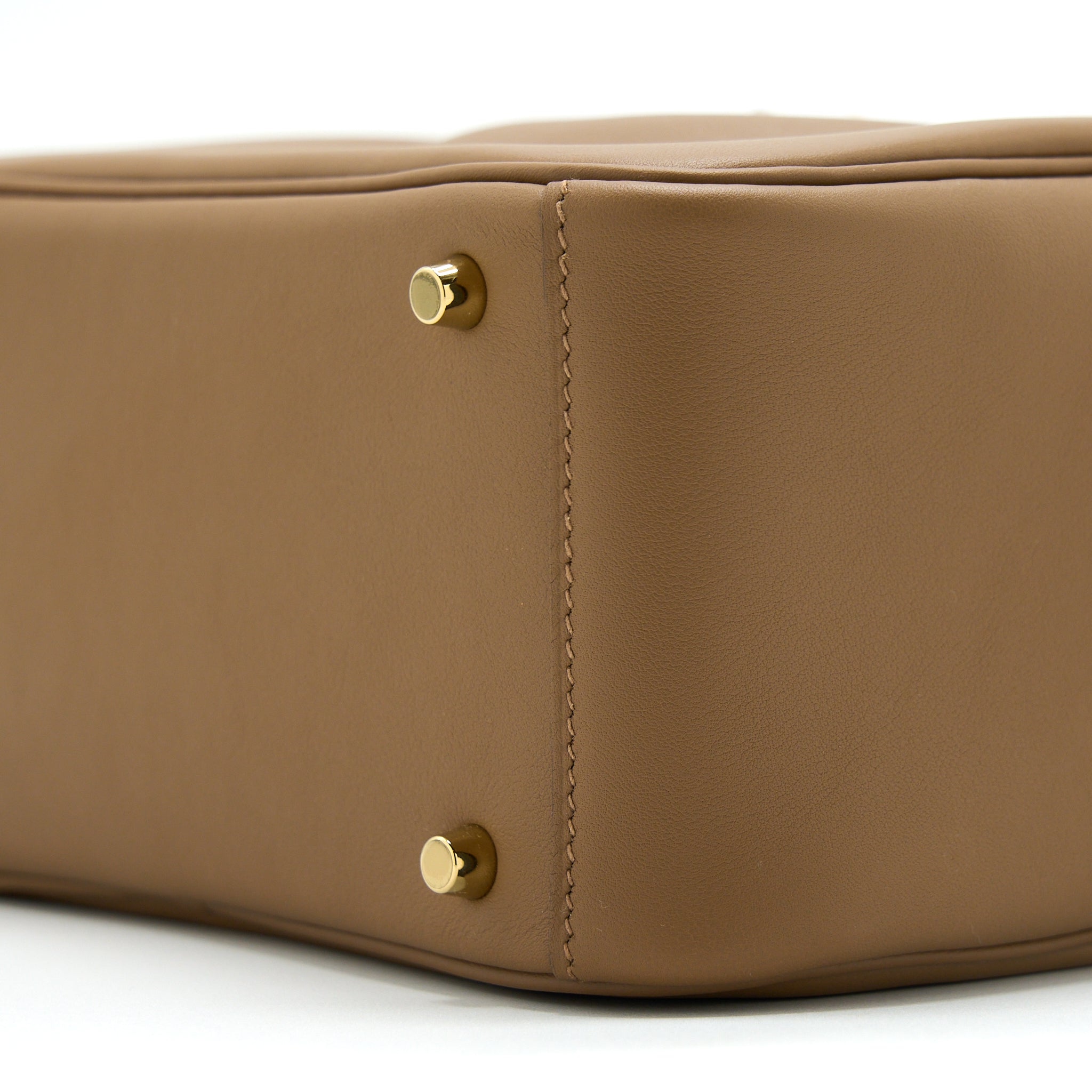 HERMES MINI LINDY SWIFT ALEZAN / BISCUIT GHW
