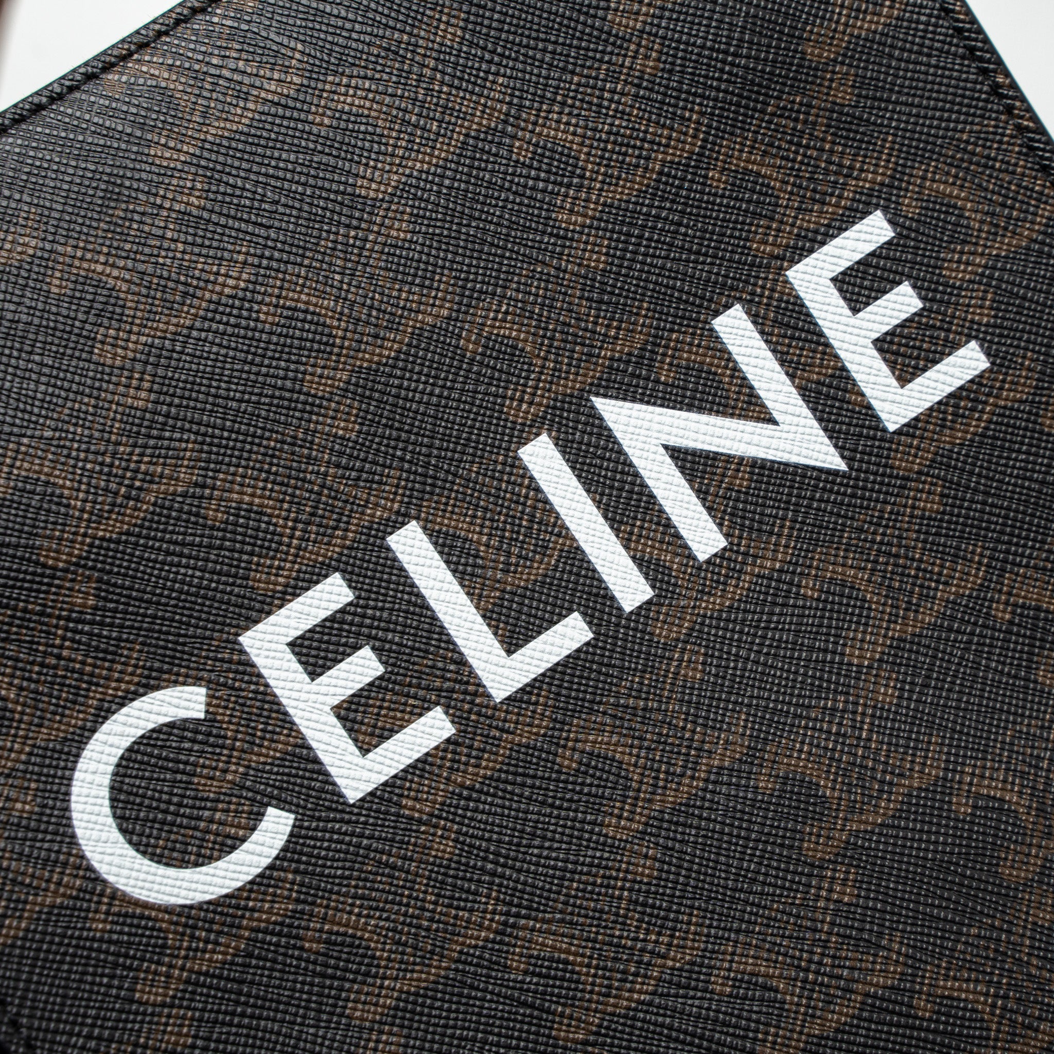 CELINE MINI VERTICAL CABAS TRIOMPHE CANVAS BROWN GHW