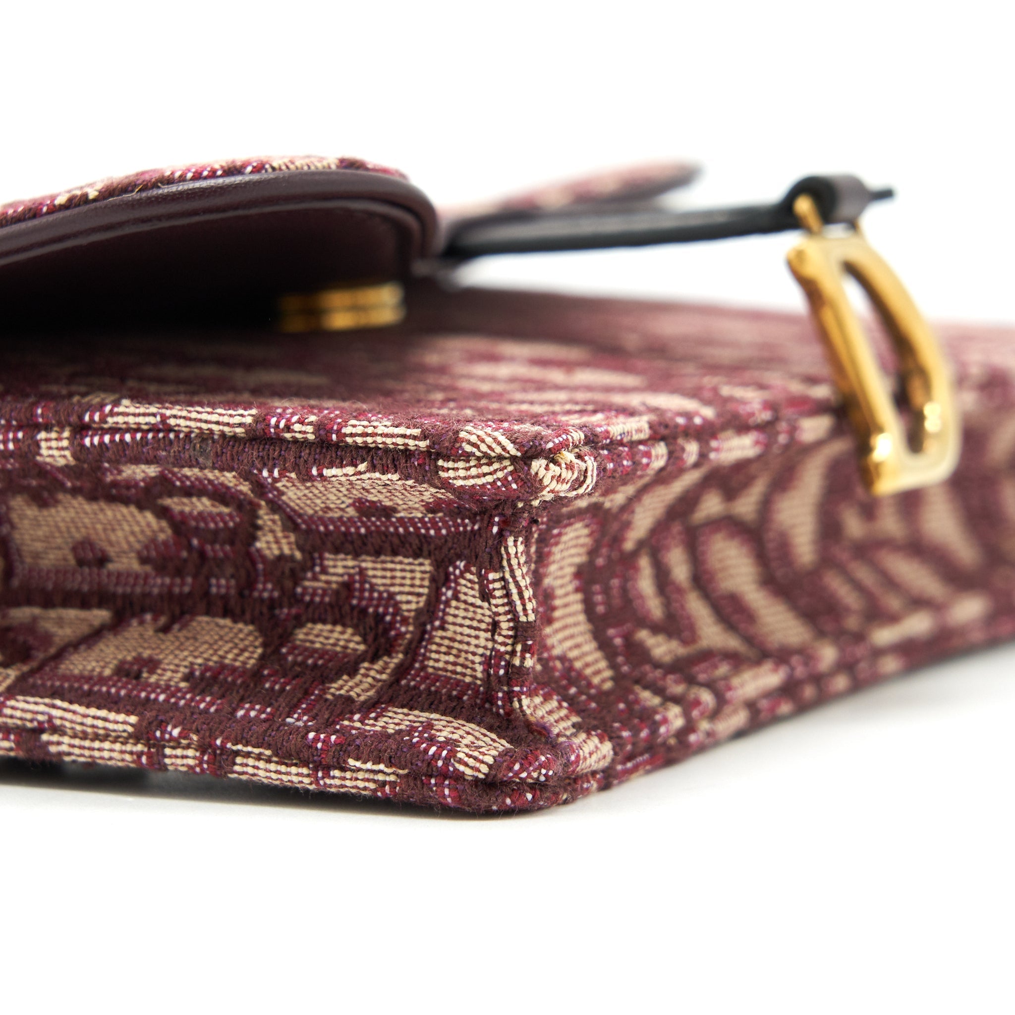 DIOR SADDLE BELT POUCH RED OBLIQUE GHW