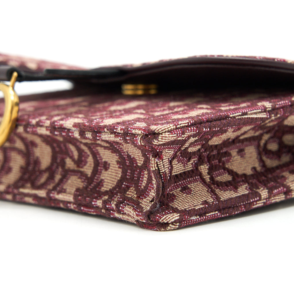 DIOR SADDLE BELT POUCH RED OBLIQUE GHW
