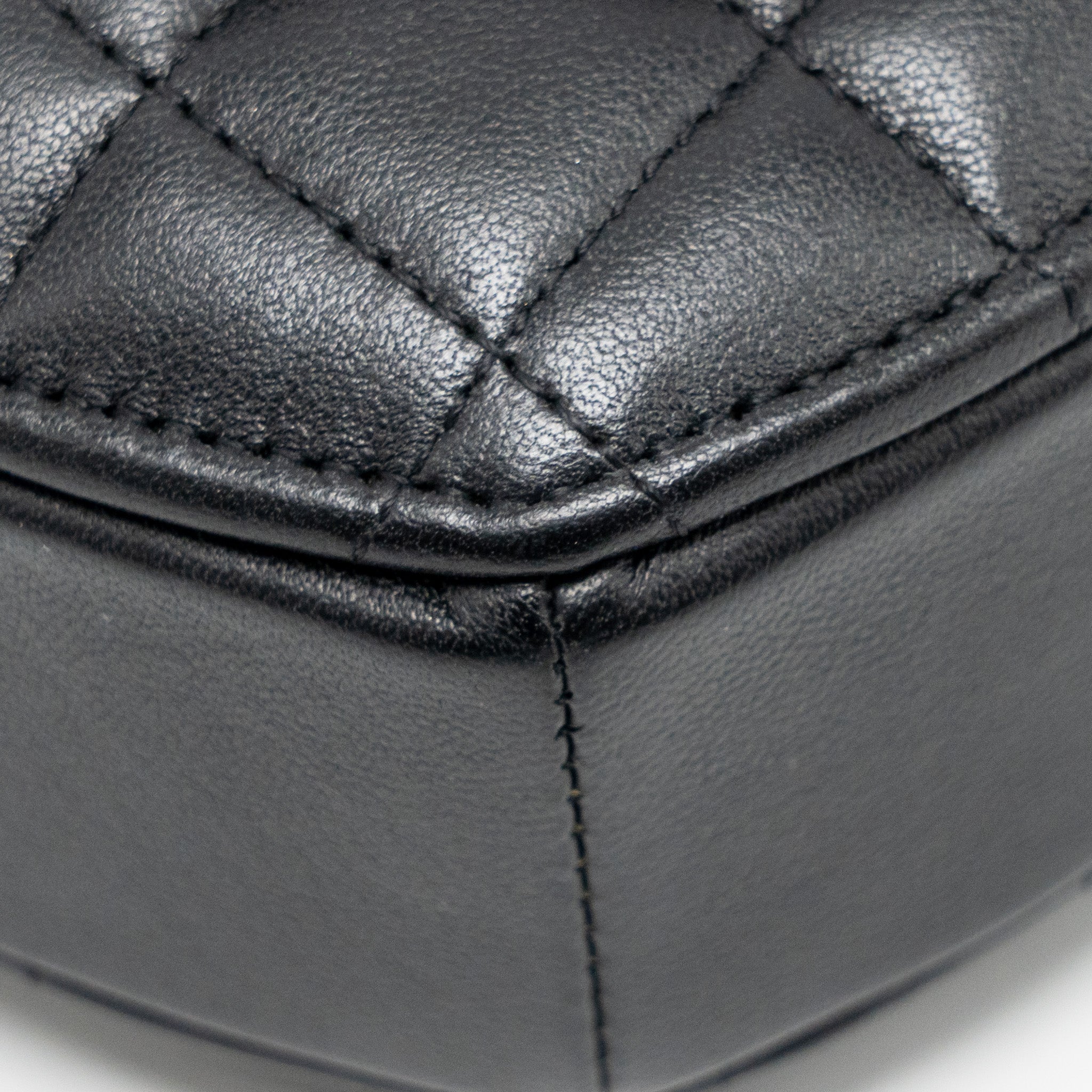 CHANEL SMALL HEART BAG LAMBSKIN BLACK LGHW