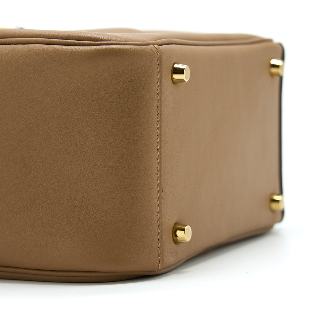 HERMES MINI LINDY SWIFT ALEZAN / BISCUIT GHW