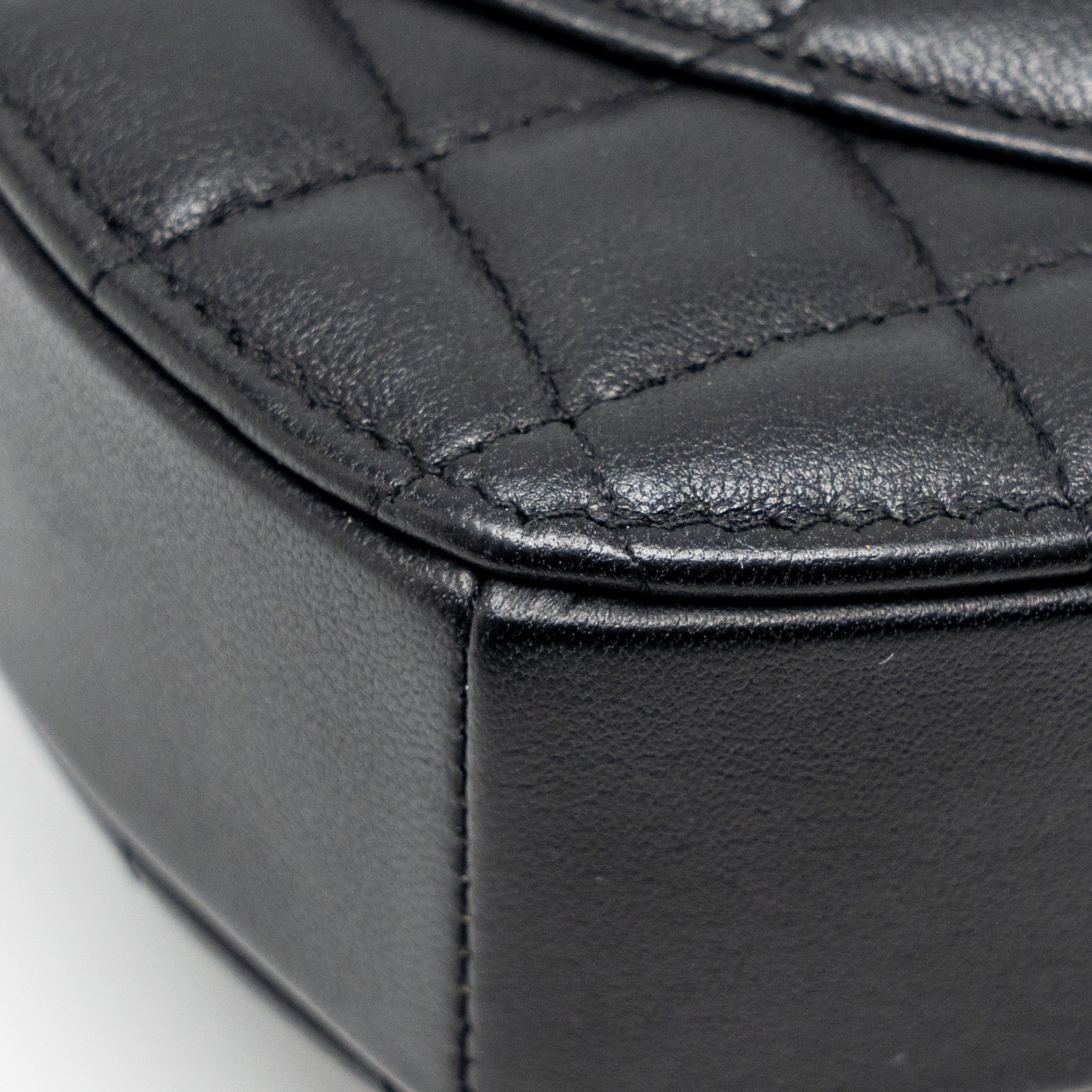 CHANEL SMALL HEART BAG LAMBSKIN BLACK LGHW