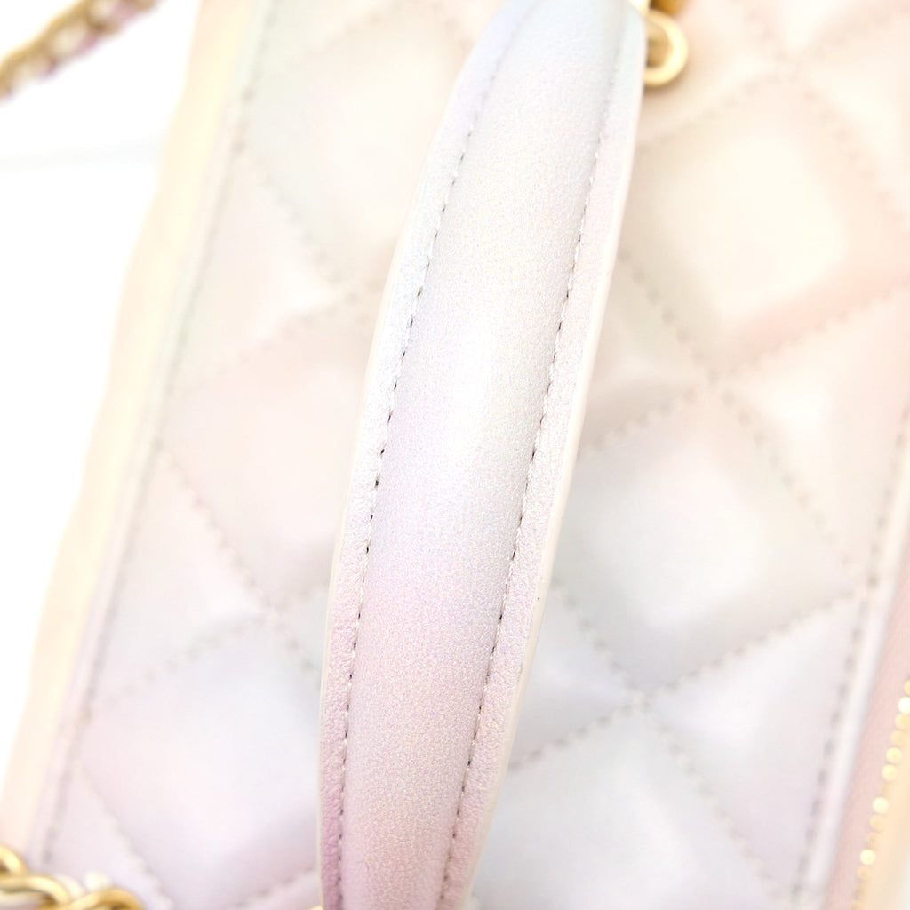 CHANEL 22P TOP HANDLE LONG VANITY CASE LAMBSKIN MULTICOLOUR GHW