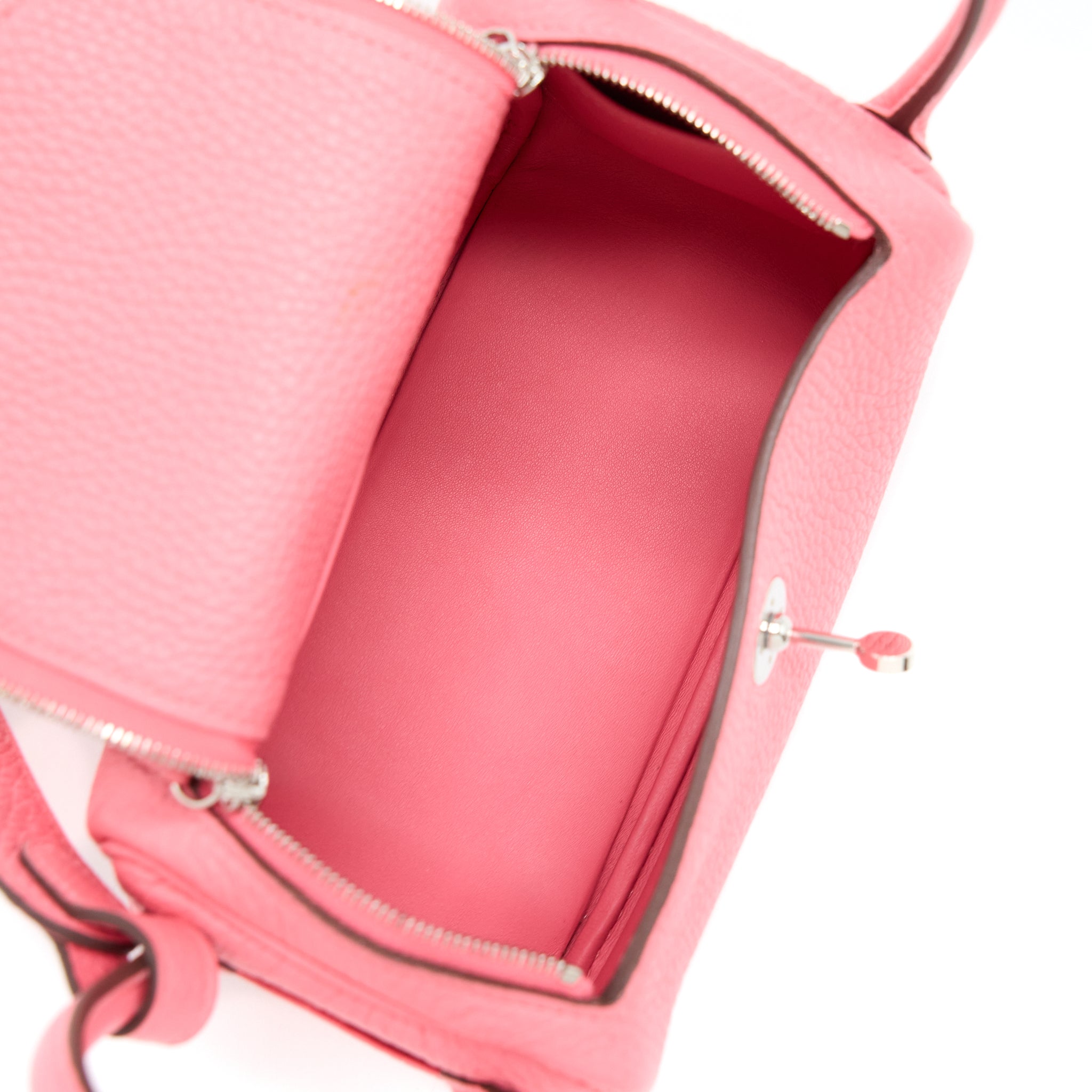 HERMES MINI LINDY CLEMENCE 8W ROSE AZALEE SHW