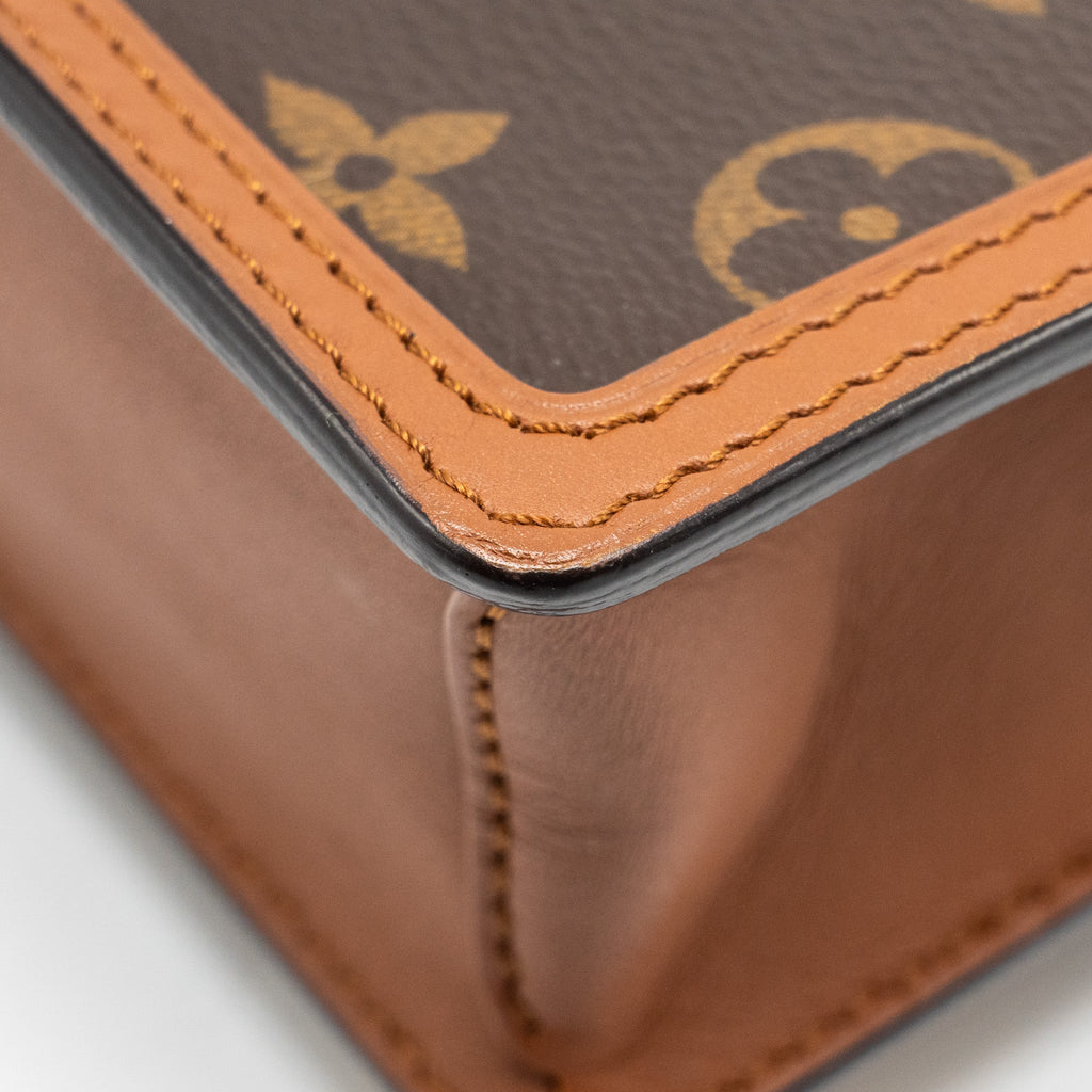 LOUIS VUITTON DAUPHINE CHAIN WALLET MONOGRAM REVERSE CANVAS GHW