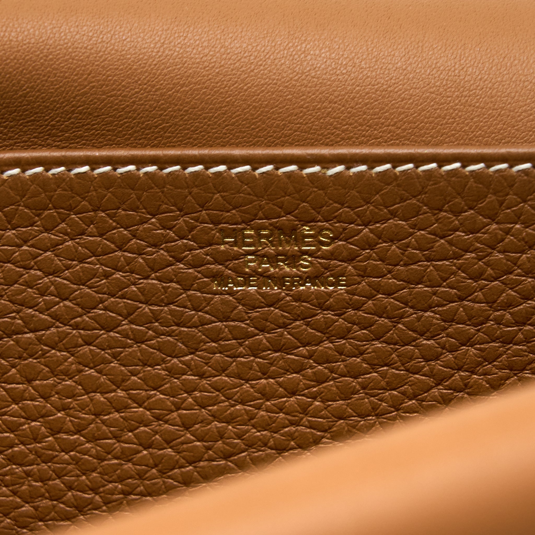 HERMES HALZAN 25 BAG CLEMENCE GOLD GHW