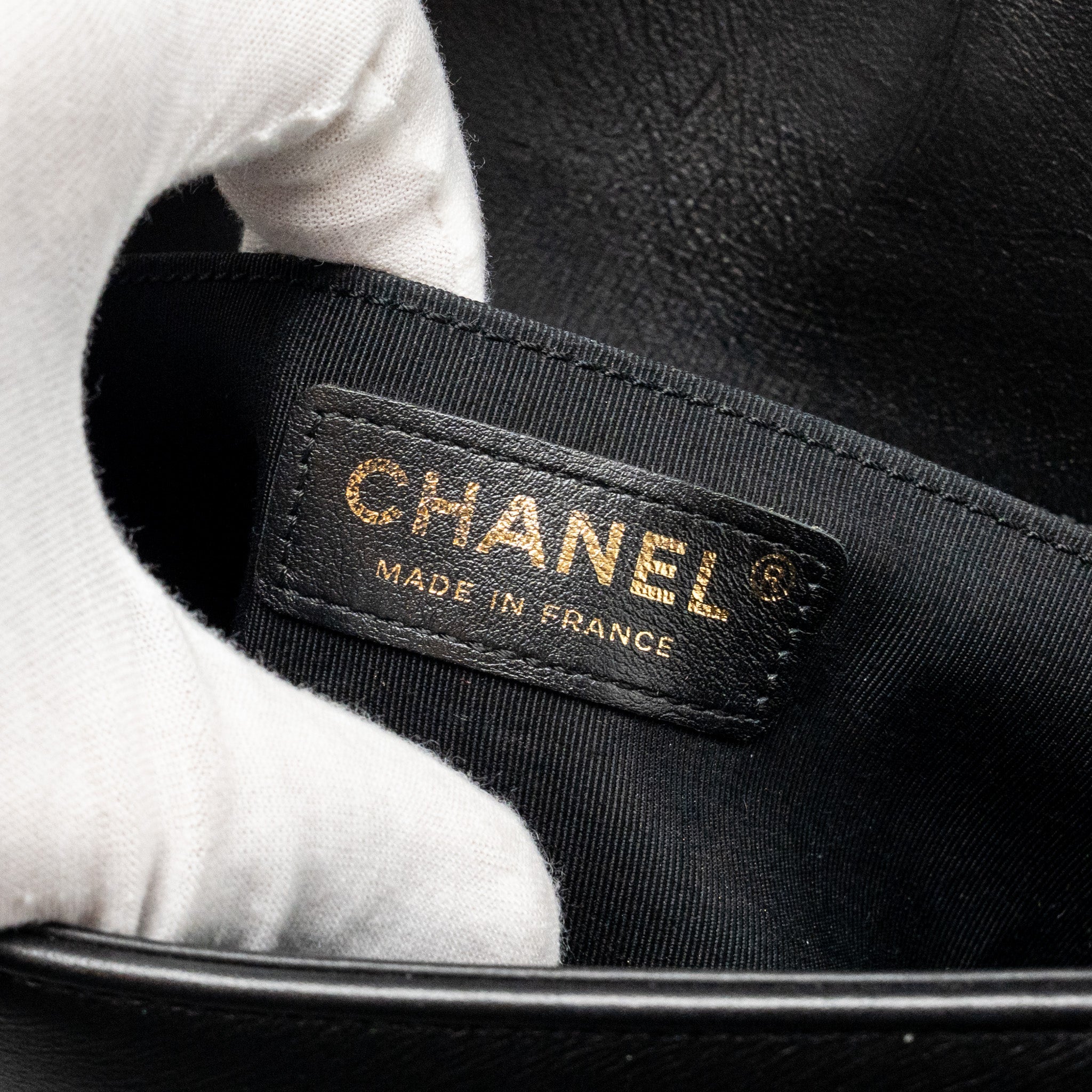 CHANEL SMALL CHEVRON BOY BAG LAMBSKIN BLACK LGHW
