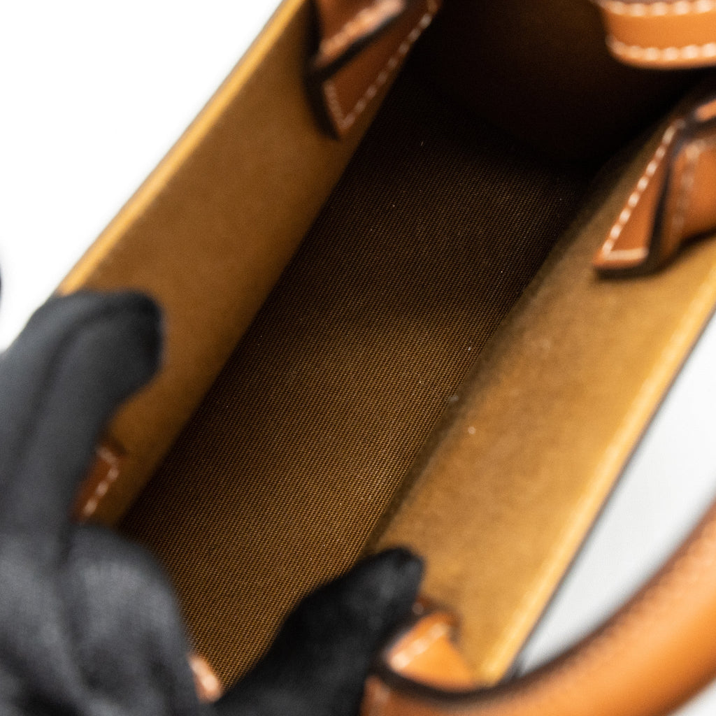 CELINE MINI VERTICAL CABAS TRIOMPHE CANVAS BROWN GHW