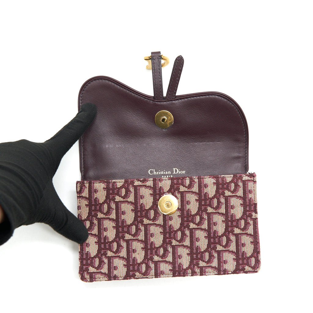 DIOR SADDLE BELT POUCH RED OBLIQUE GHW