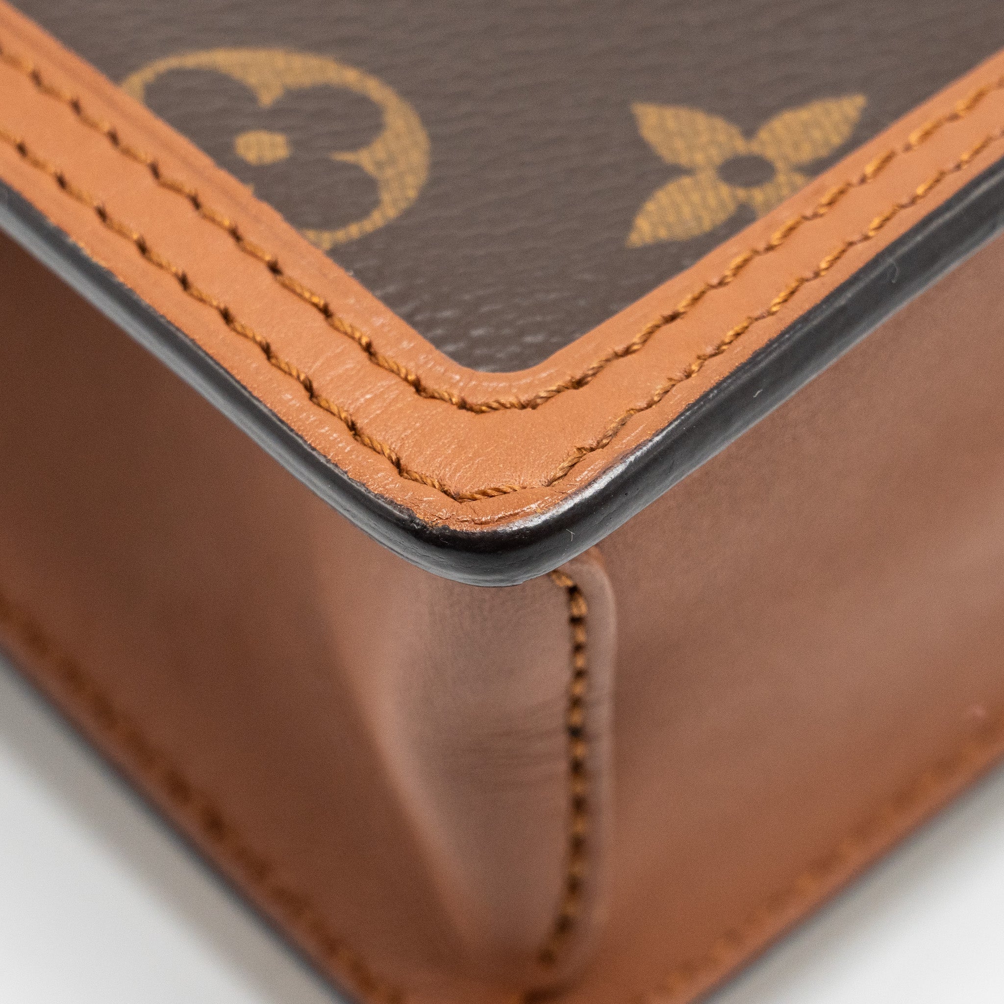 LOUIS VUITTON DAUPHINE CHAIN WALLET MONOGRAM REVERSE CANVAS GHW