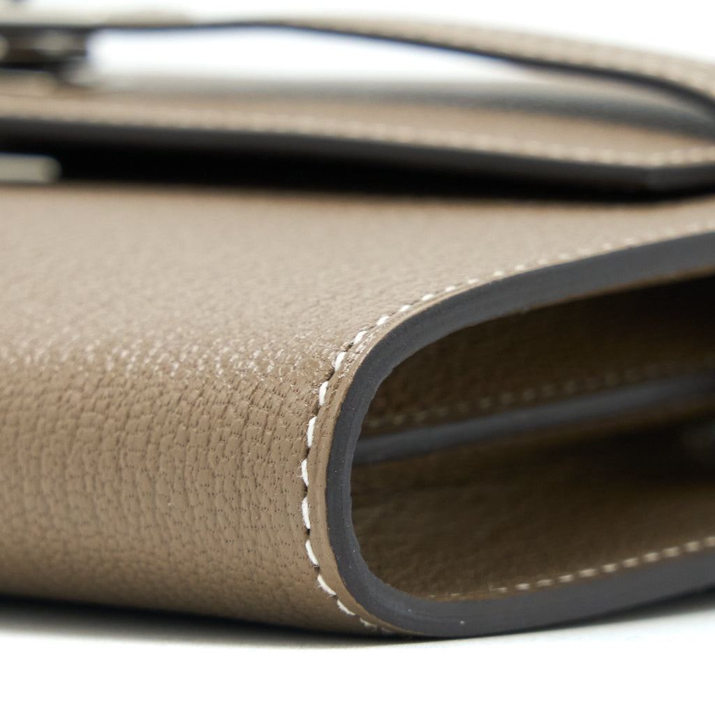 HERMES KELLY TO GO CHEVRE MYSORE ETOUPE SHW