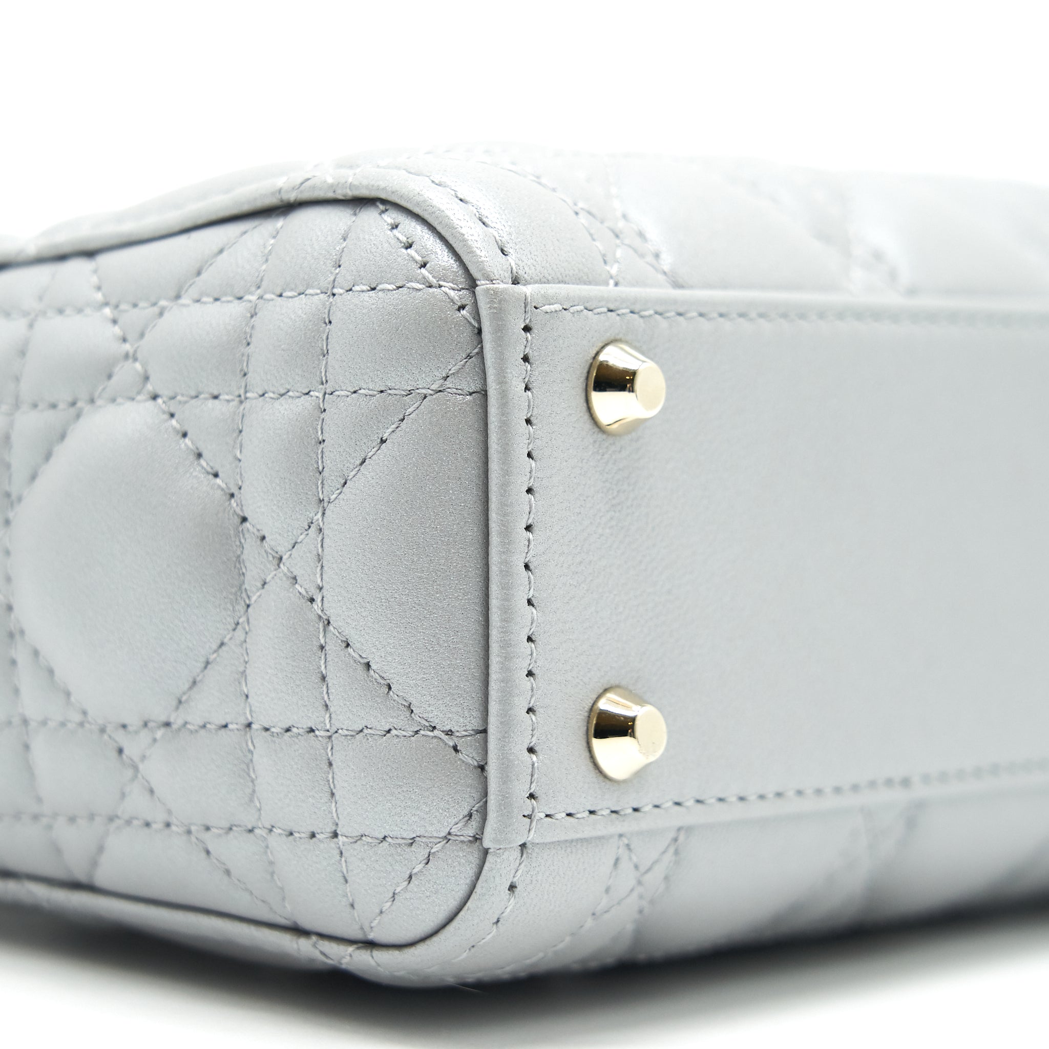 CHRISTIAN DIOR MINI LADY DIOR LIGHT GREY