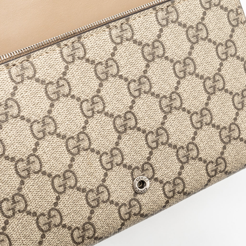 GUCCI DIONYSUS WALLET ON CHAIN GG SUPREME CANVAS / LEATHER BEIGE SHW