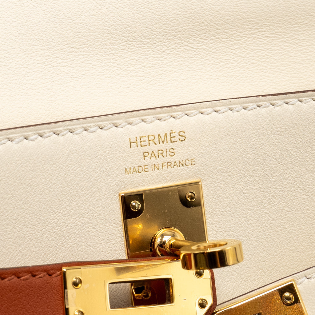 HERMES KELLY 25 COLORMATIC SWIFT NATA/CHAI/CUIVRE/LIME/MAUVE SYLVESTRE GHW