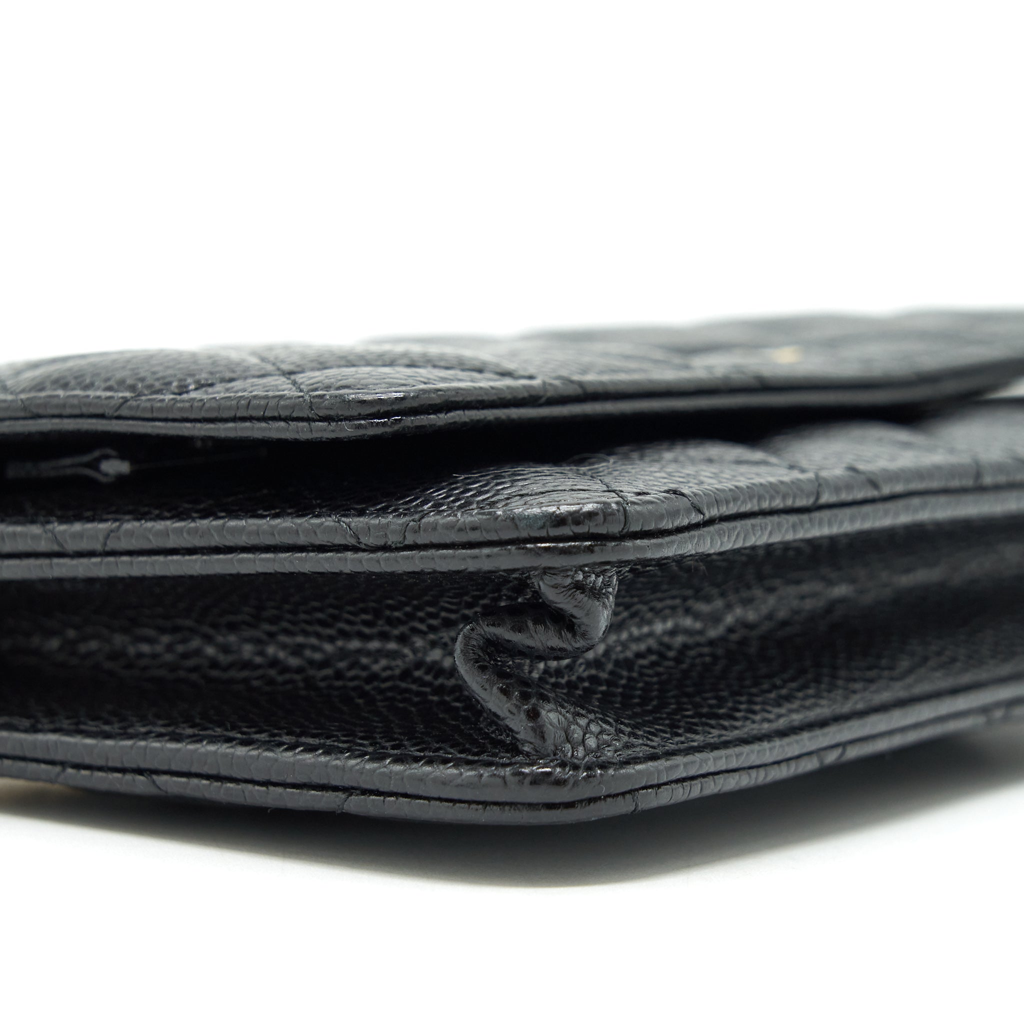 CHANEL CLASSIC WALLET ON CHAIN CAVIAR BLACK GHW