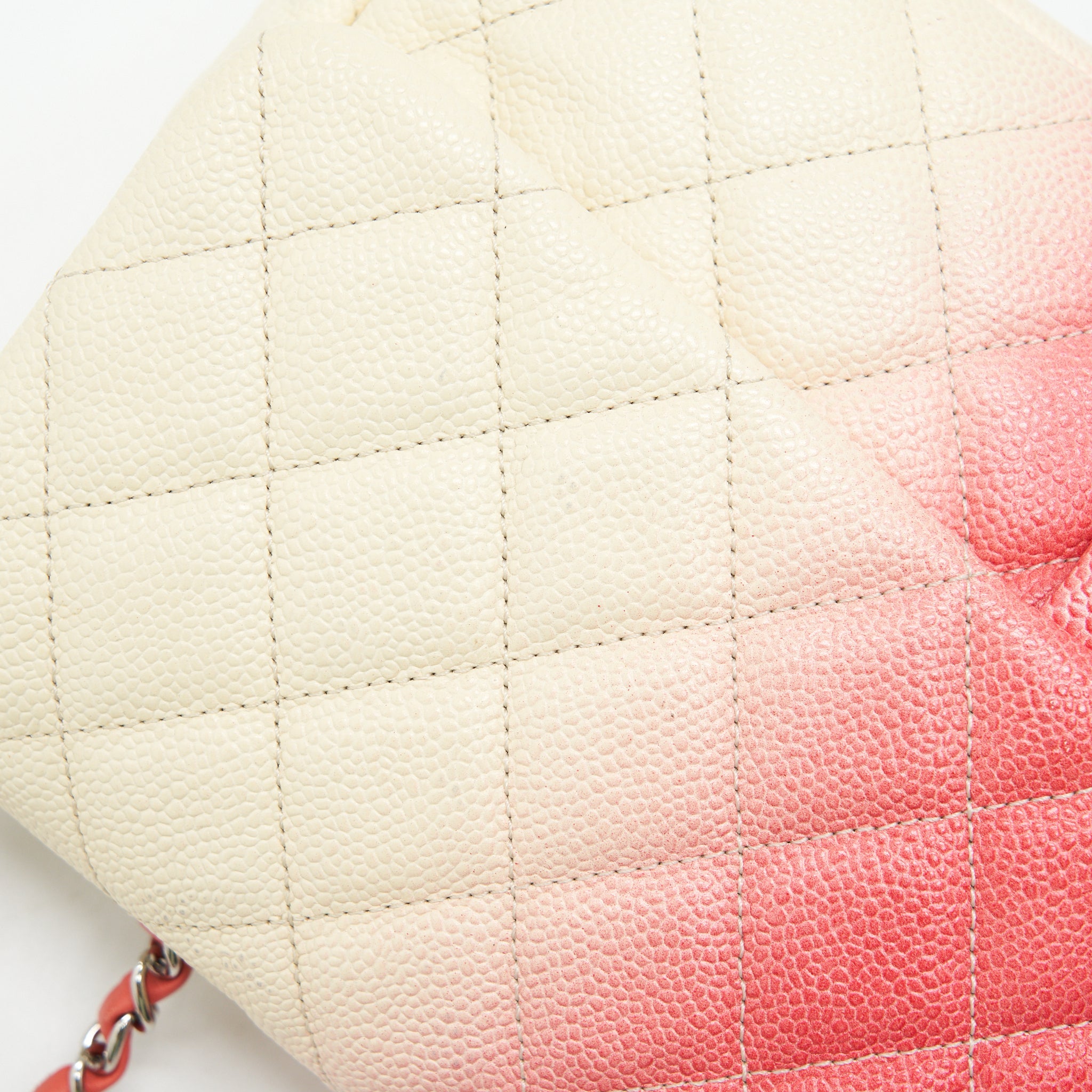 CHANEL MULTI COLOR CAVIAR LARGE FLAP BAG WITH SHW