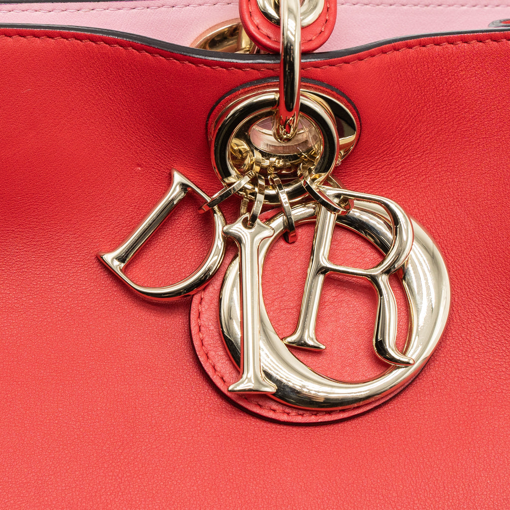 DIOR DIORISSIMO BAG CALFSKIN RED/ PINK LGHW
