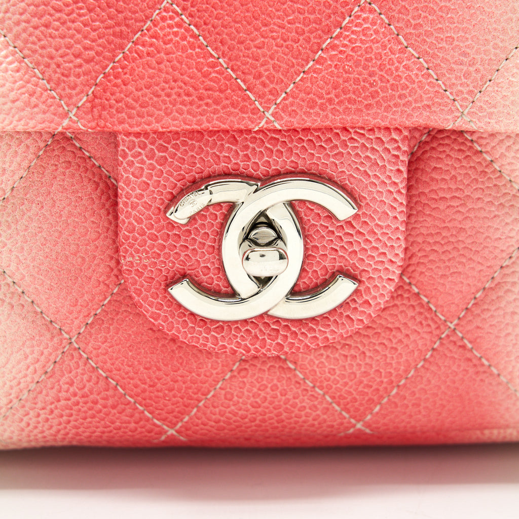 CHANEL MULTI COLOR CAVIAR LARGE FLAP BAG WITH SHW