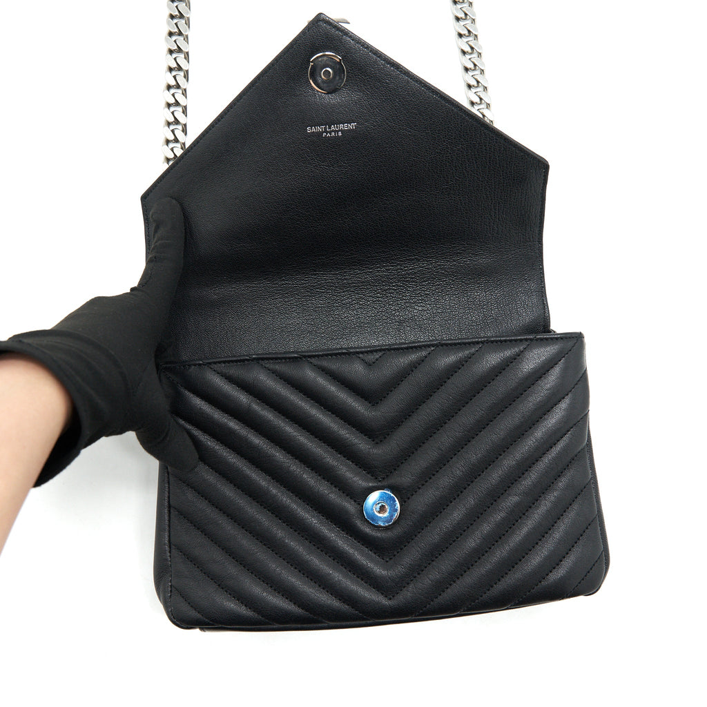 SAINT LAURENT COLLEGE BAG LIMITED EDITION BLACK RUTHENIUM HARDWARE