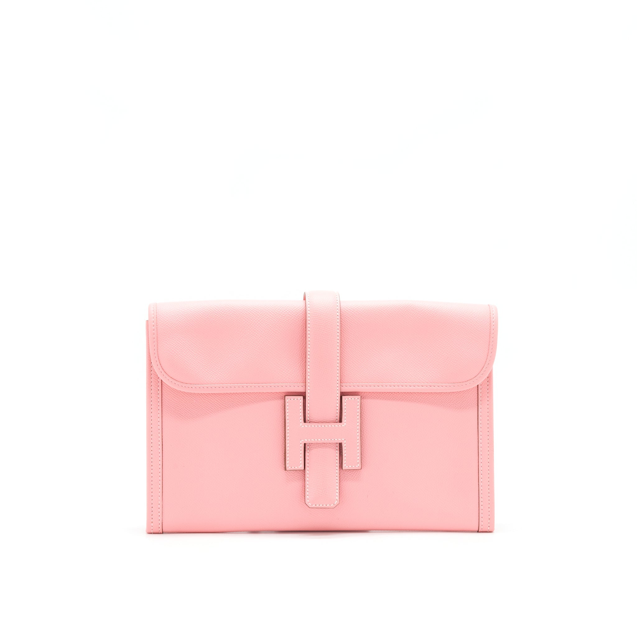 HERMES JIGE 29 PM CLUTCH 1Q ROSE COFETTI EPSOM LEATHER