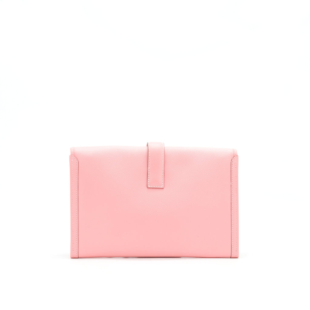 HERMES JIGE 29 PM CLUTCH 1Q ROSE COFETTI EPSOM LEATHER