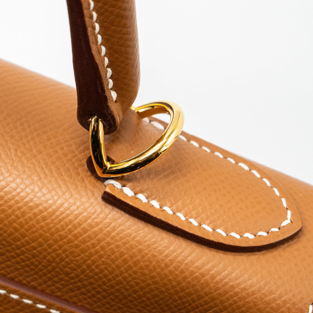 HERMES KELLY 28 SELLIER EPSOM GOLD GHW