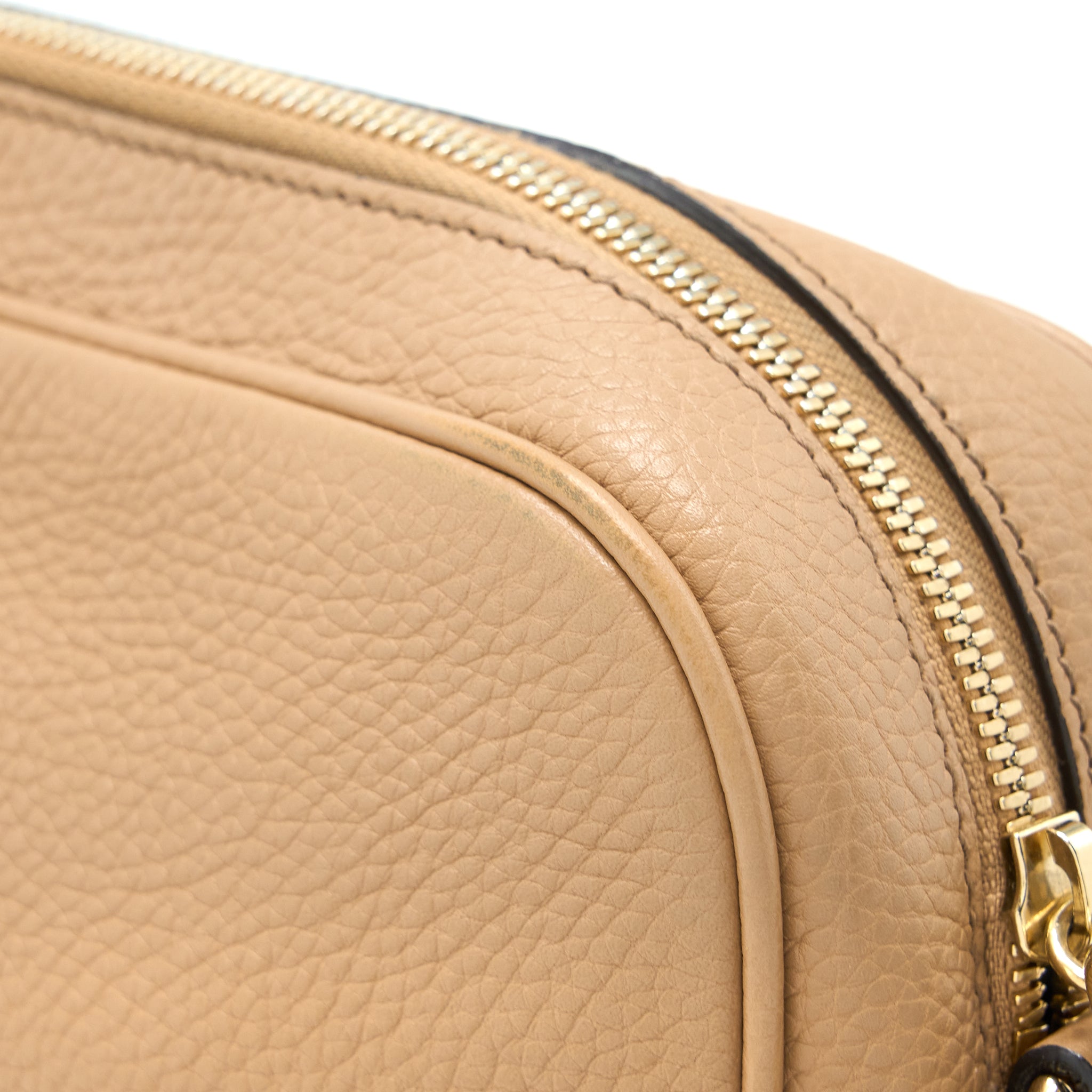 GUCCI SOHO DISCO BAG CALFKSIN DARK BEIGE GHW