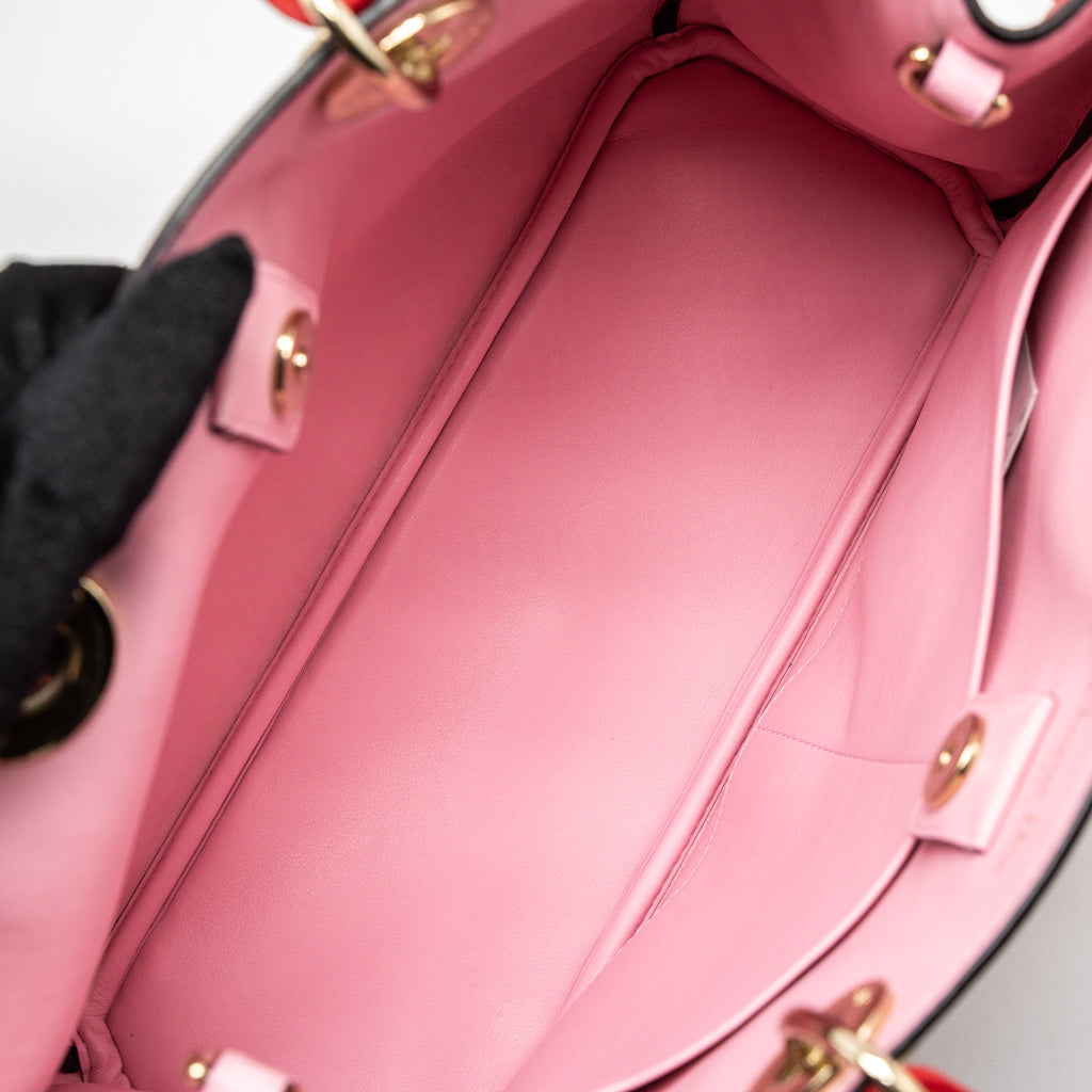 DIOR DIORISSIMO BAG CALFSKIN RED/ PINK LGHW