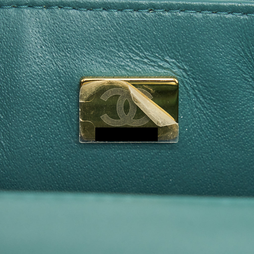 CHANEL 21A MINI RECTANGULAR FLAP BAG LAMBSKIN LIGHT GREEN LGHW (MICROCHIP)