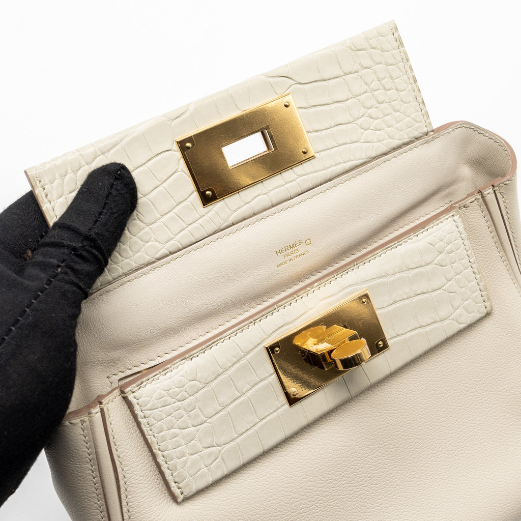 HERMES 24/24 2424-21 TOUCH EVERCOLOR/ALLIGATOR/SWIFT BETON GHW