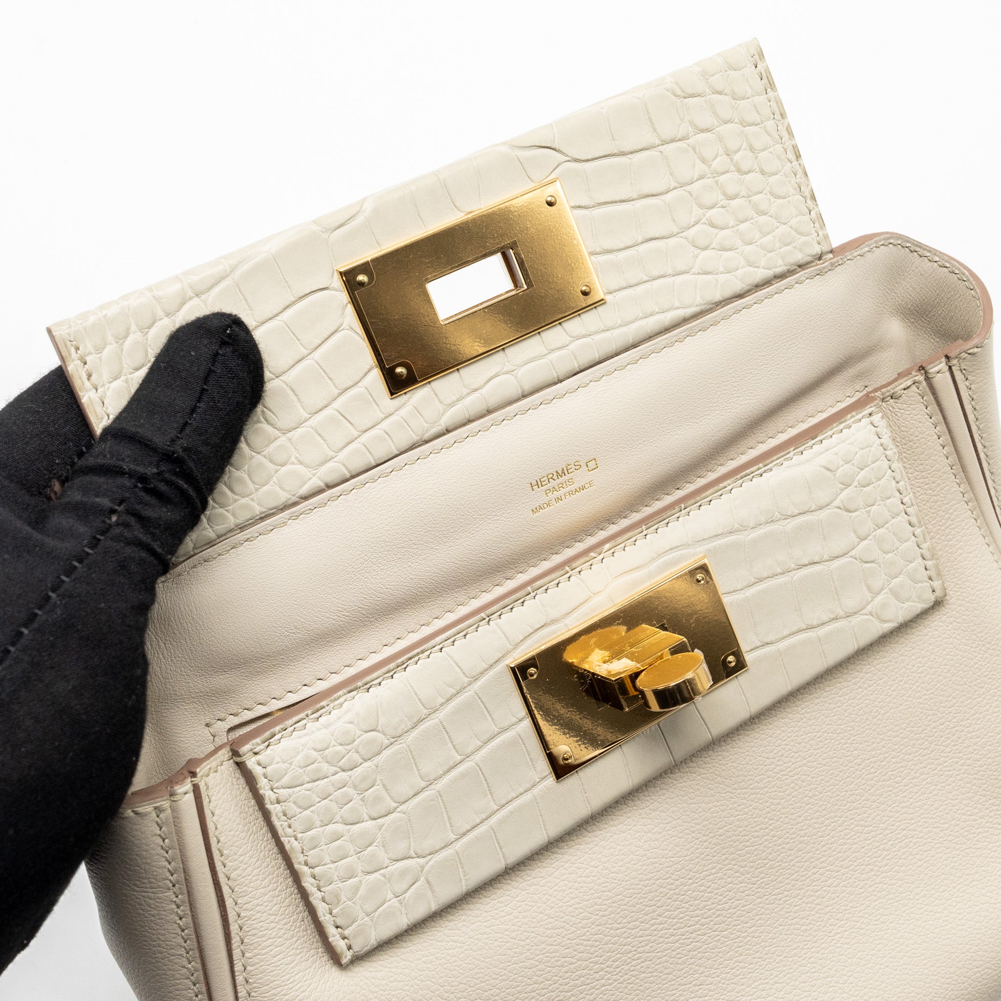 HERMES 24/24 2424-21 TOUCH EVERCOLOR/ALLIGATOR/SWIFT BETON GHW