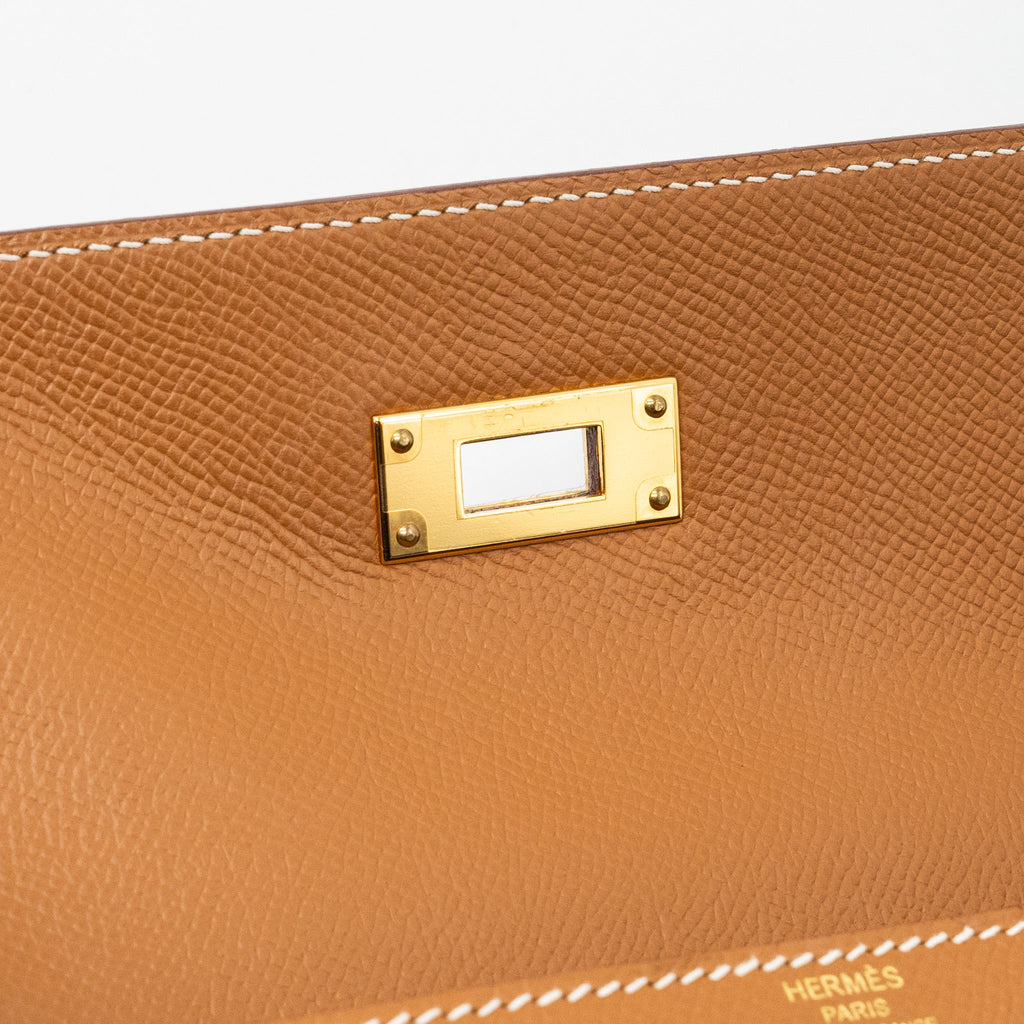 HERMES KELLY 28 SELLIER EPSOM GOLD GHW
